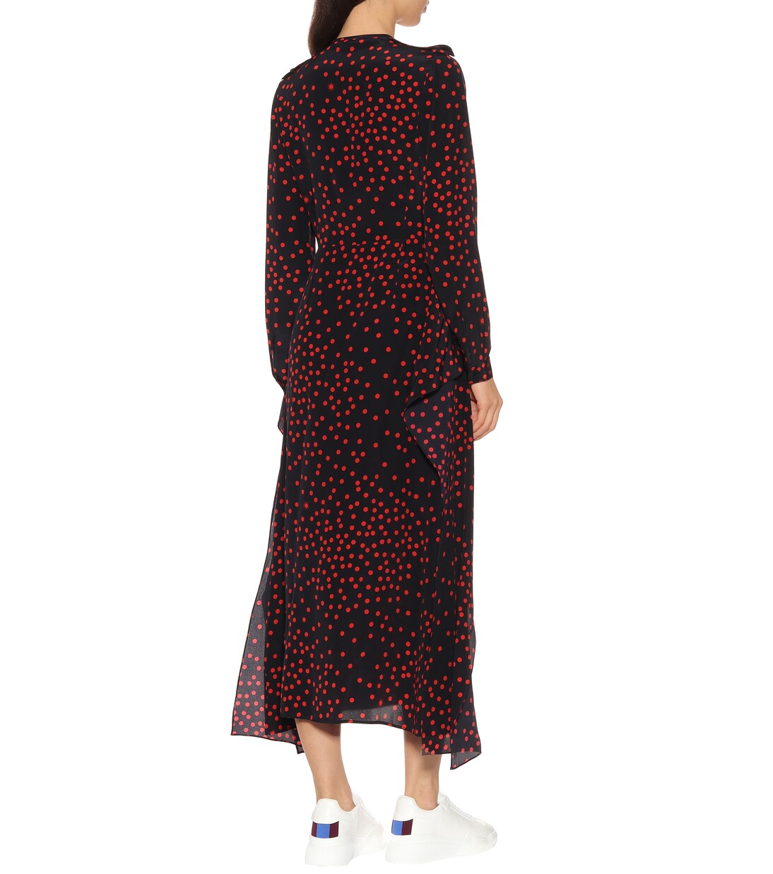 فستان ماكسي من الحرير الكريب مع نقاط البولكا | Stella McCartney