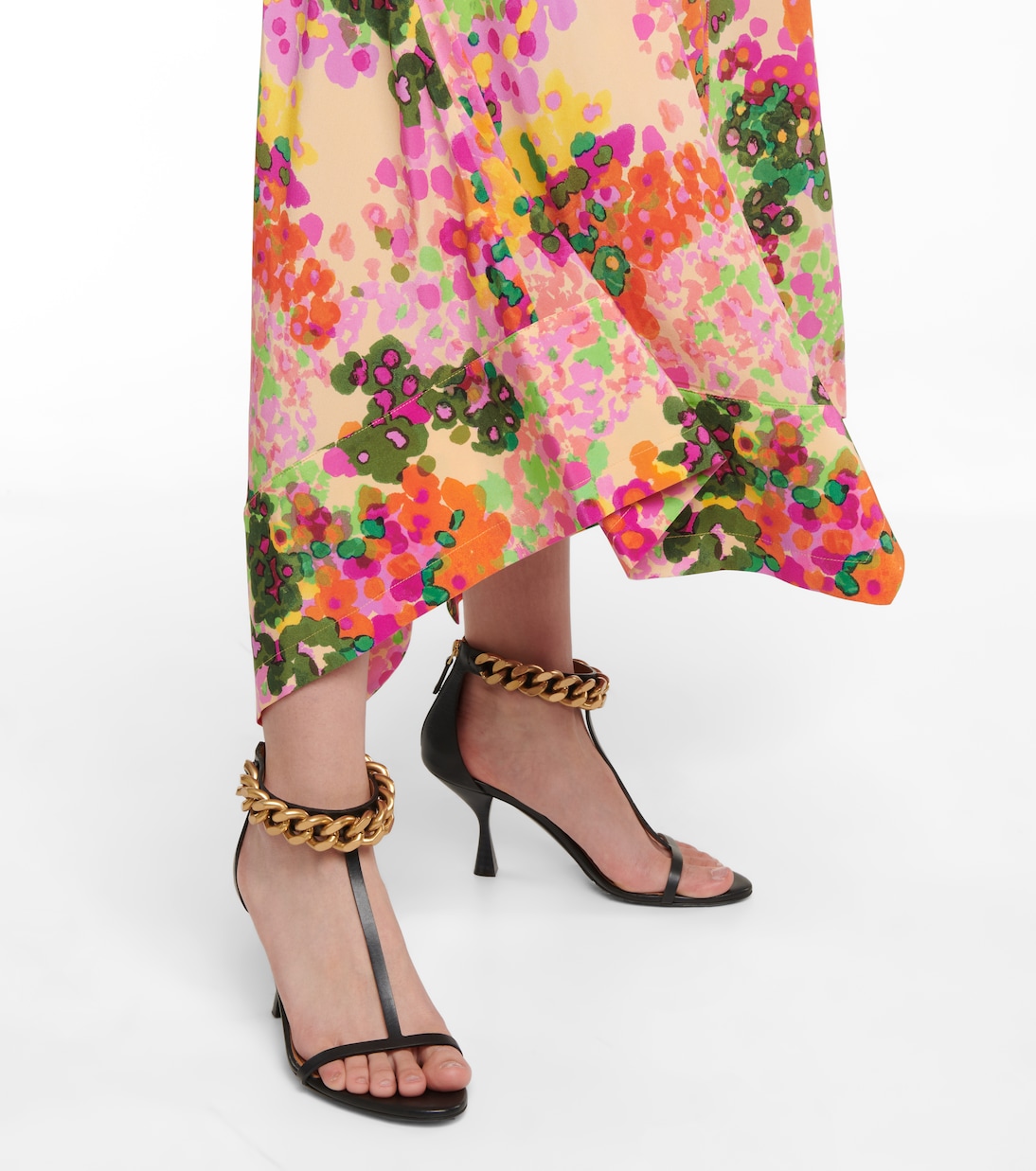 Naya floral silk midi skirt | Stella McCartney