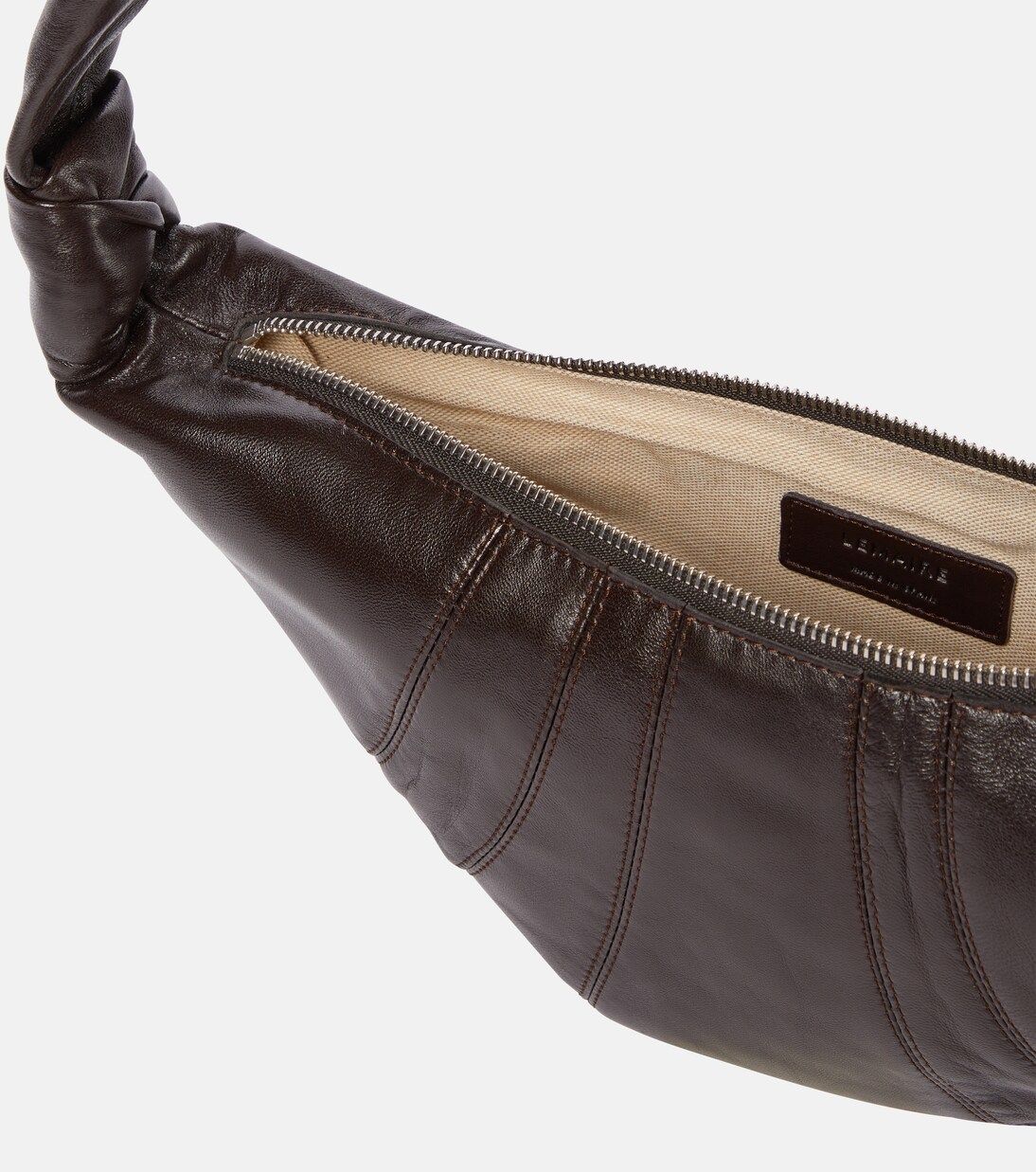 Croissant Small leather shoulder bag | Lemaire