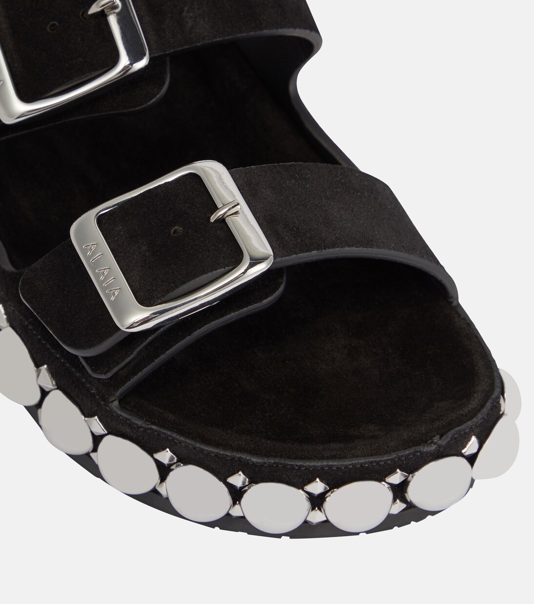 Mules Bombe en daim à ornements | Alaïa