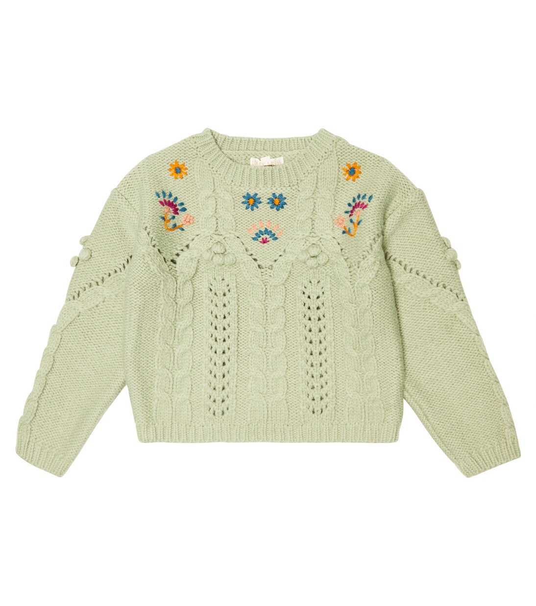 Georgette embroidered wool-blend sweater | Louise Misha