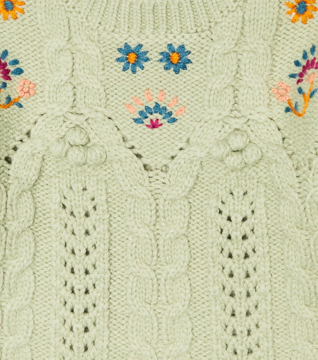 Georgette embroidered wool-blend sweater | Louise Misha