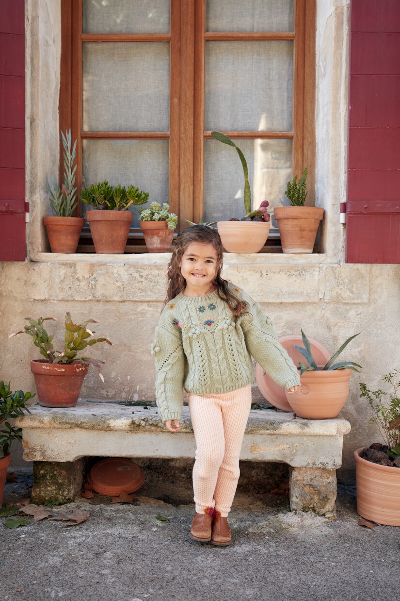 Georgette embroidered wool-blend sweater | Louise Misha