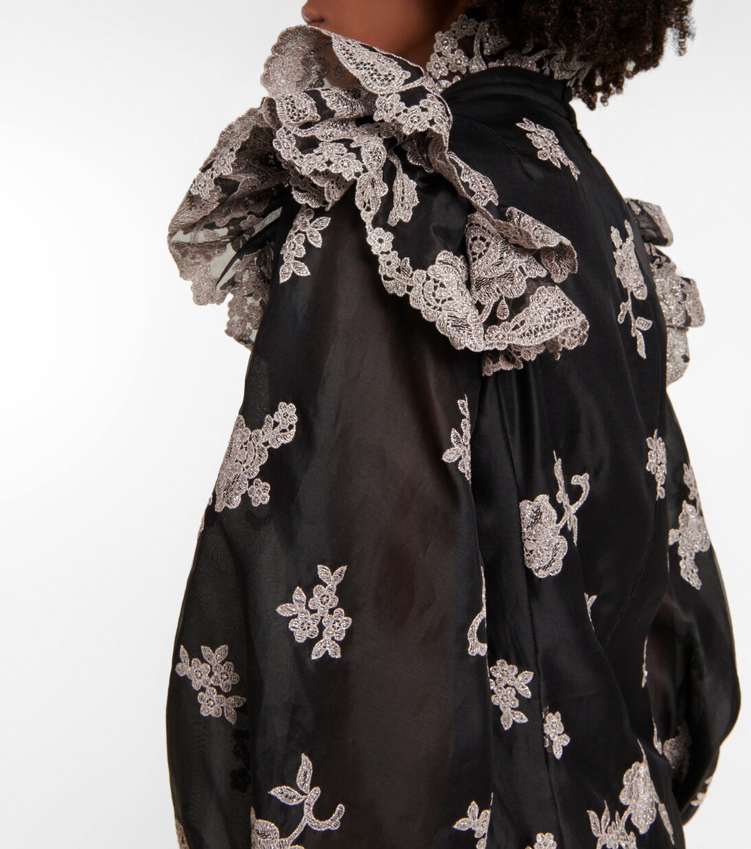 Robe Nella en soie à fleurs | Erdem