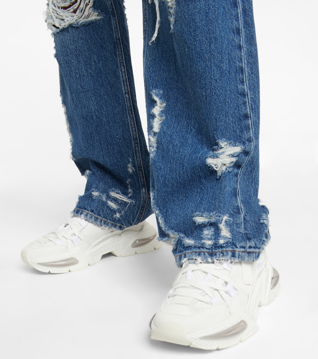 Airmaster suede-trimmed sneakers | Dolce&Gabbana