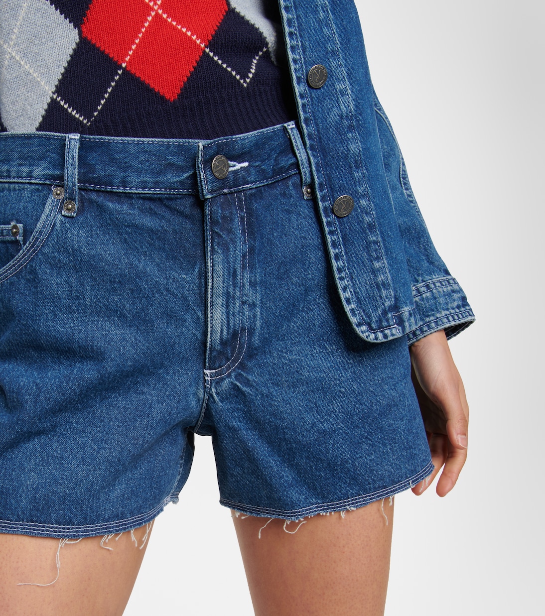 Short Johnny à taille mi-haute en jean | A.P.C.
