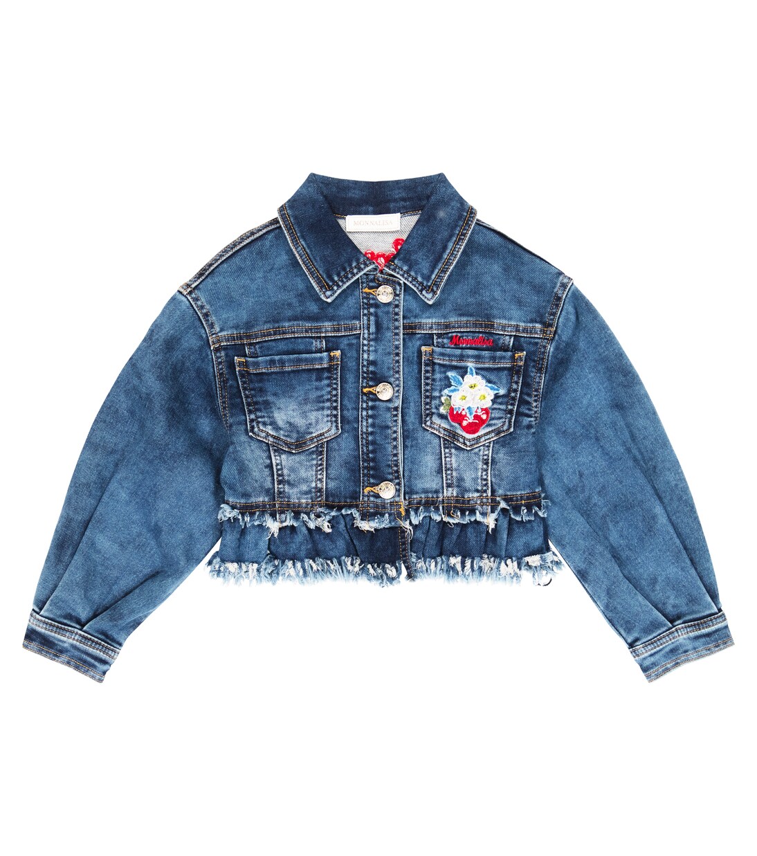 Embroidered denim jacket | Monnalisa