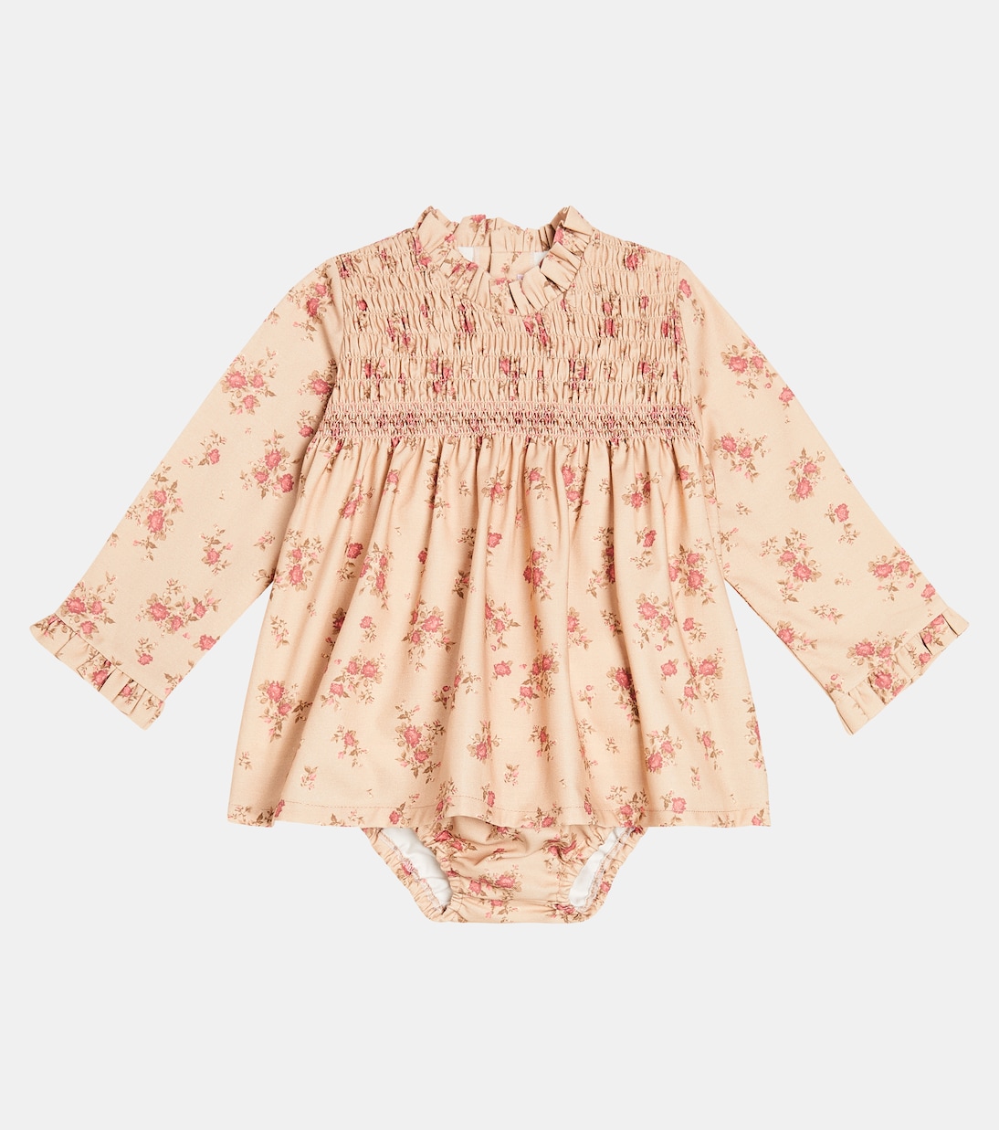 Baby Ivina floral cotton dress and bloomers set | La Coqueta