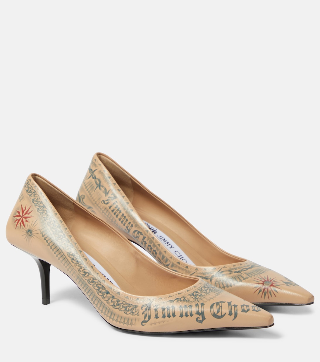 x Jean Paul Gaultier – Escarpins Tattoo en cuir | Jimmy Choo