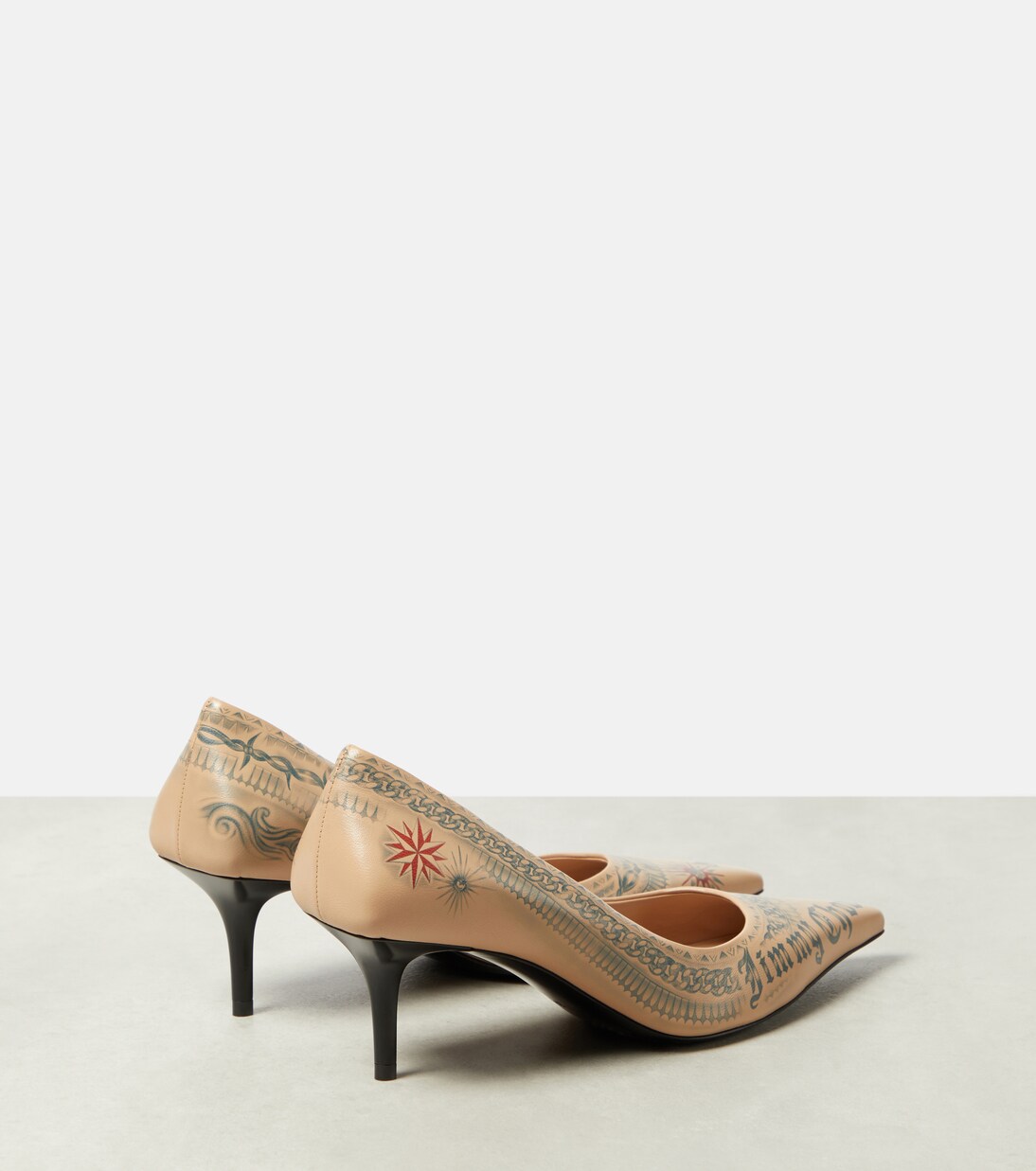 x Jean Paul Gaultier – Escarpins Tattoo en cuir | Jimmy Choo