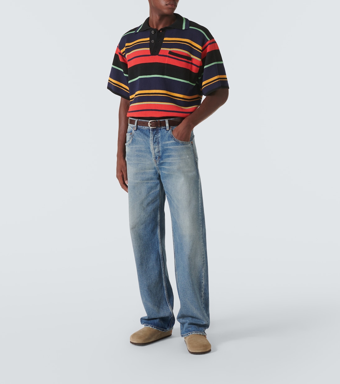 Scally cotton and alpaca-blend polo shirt | The Elder Statesman