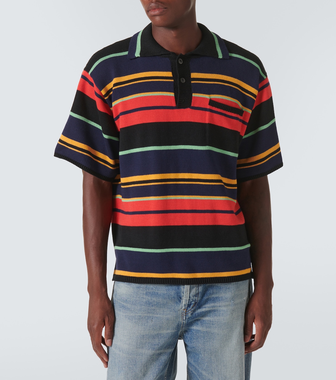 Scally cotton and alpaca-blend polo shirt | The Elder Statesman