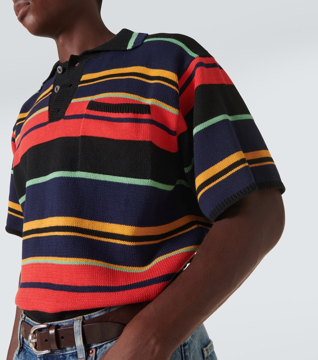 Scally cotton and alpaca-blend polo shirt | The Elder Statesman