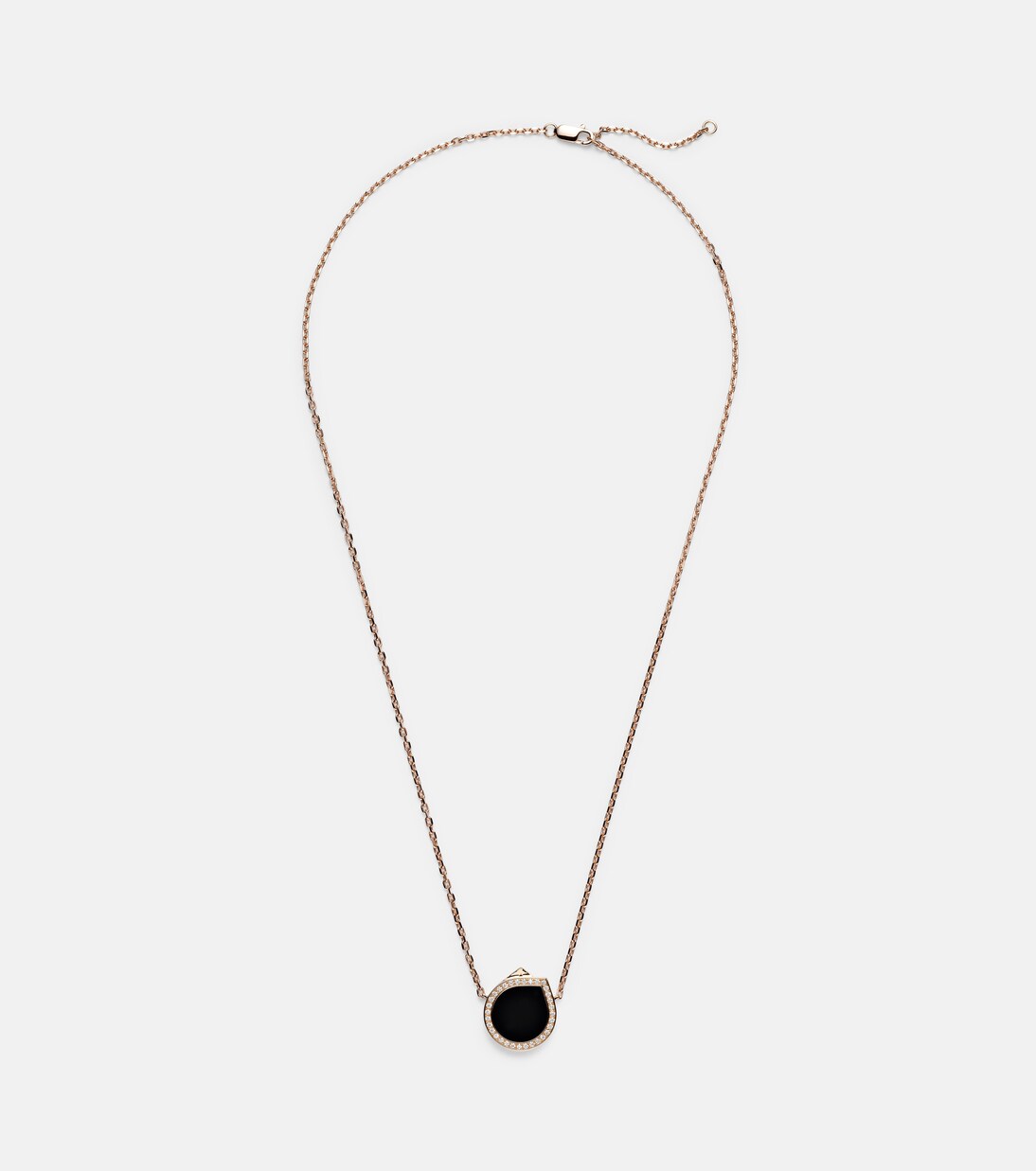 Antifer 18kt rose gold pendant necklace with onyx and diamonds | Repossi