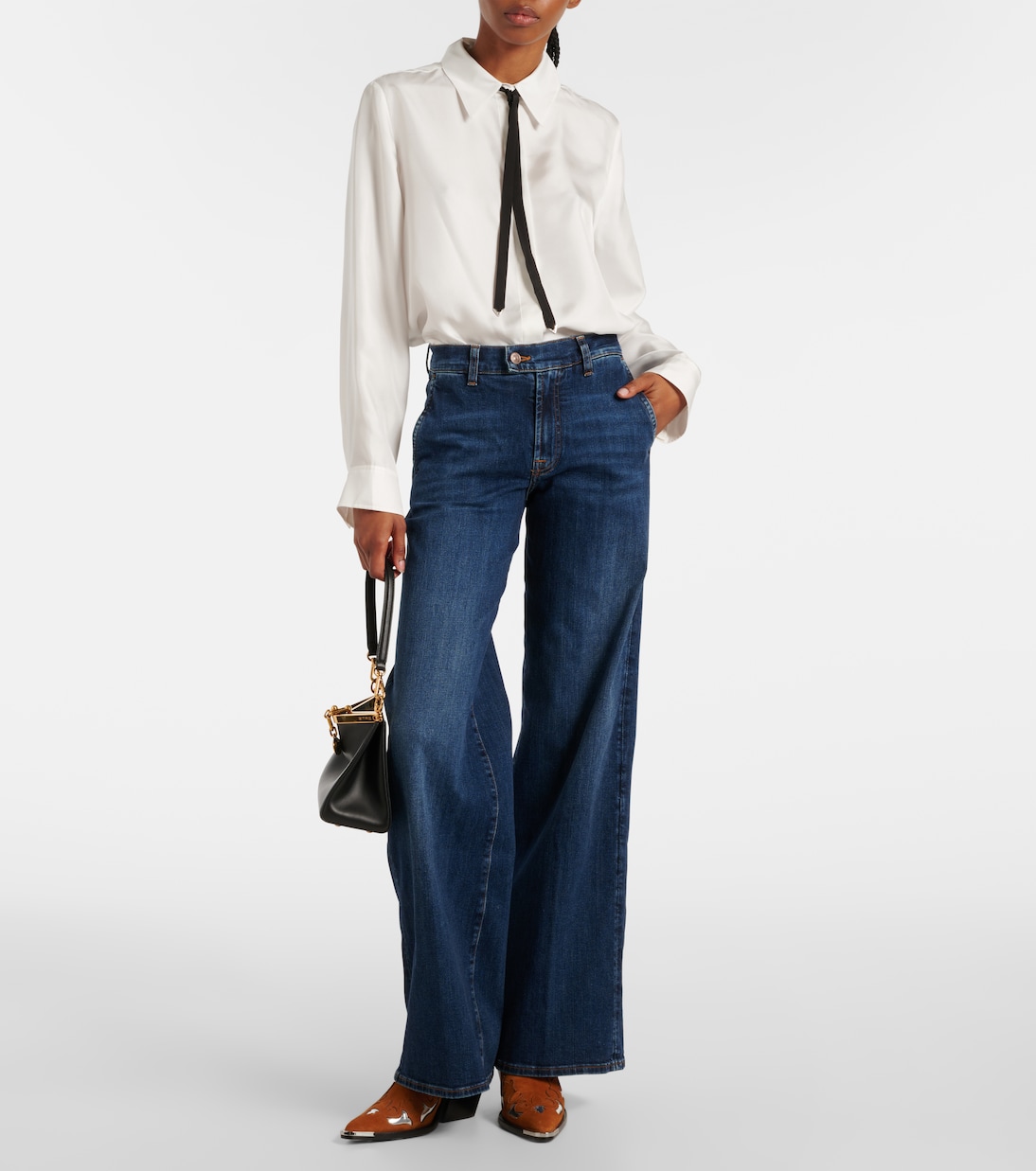 Lotta Rebel high-rise wide-leg jeans | 7 For All Mankind