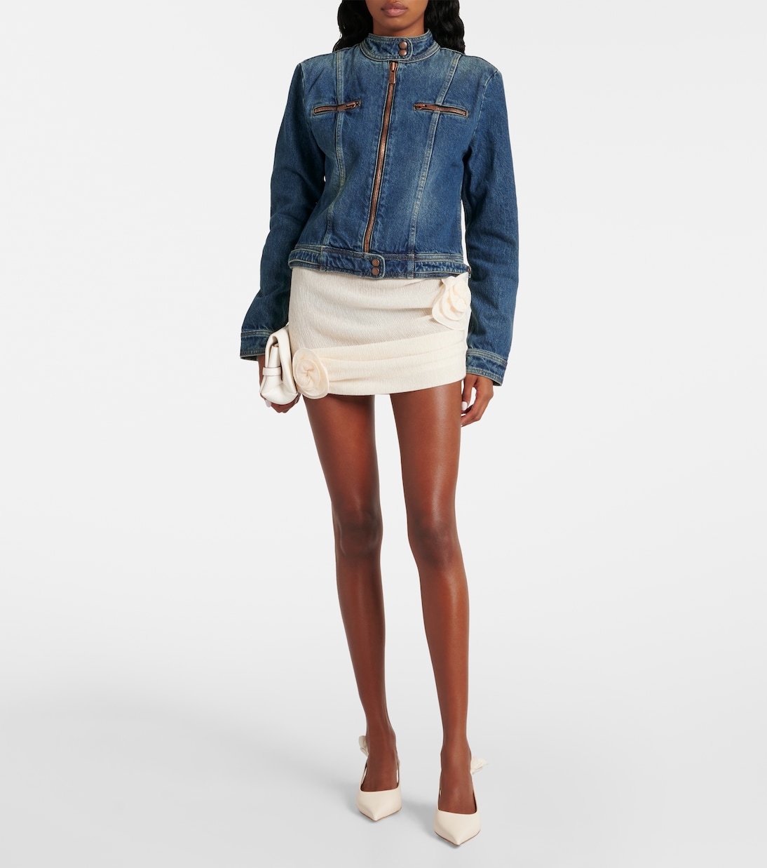 Bridal leather slingback pumps | Magda Butrym