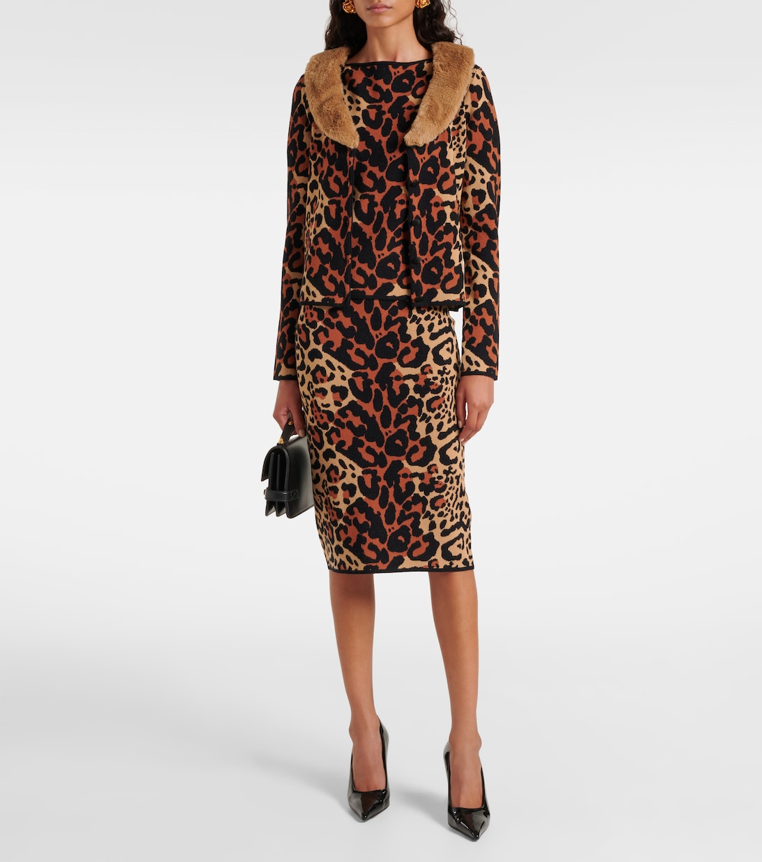 Bedruckter Bleistiftrock Leo aus Jacquard | Blumarine