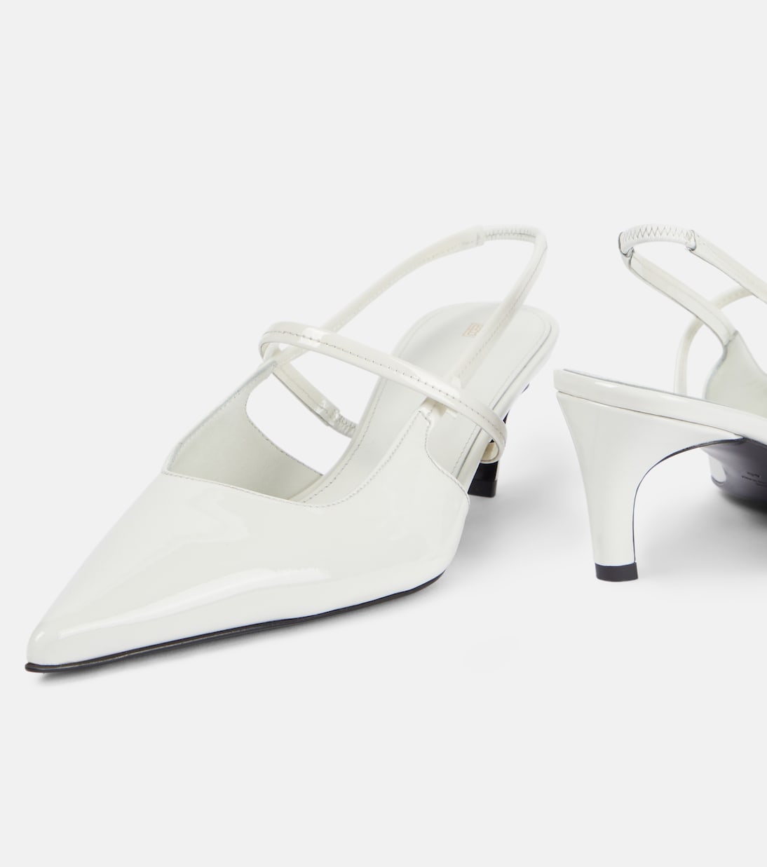 Sharp 50 patent leather slingback pumps | Toteme