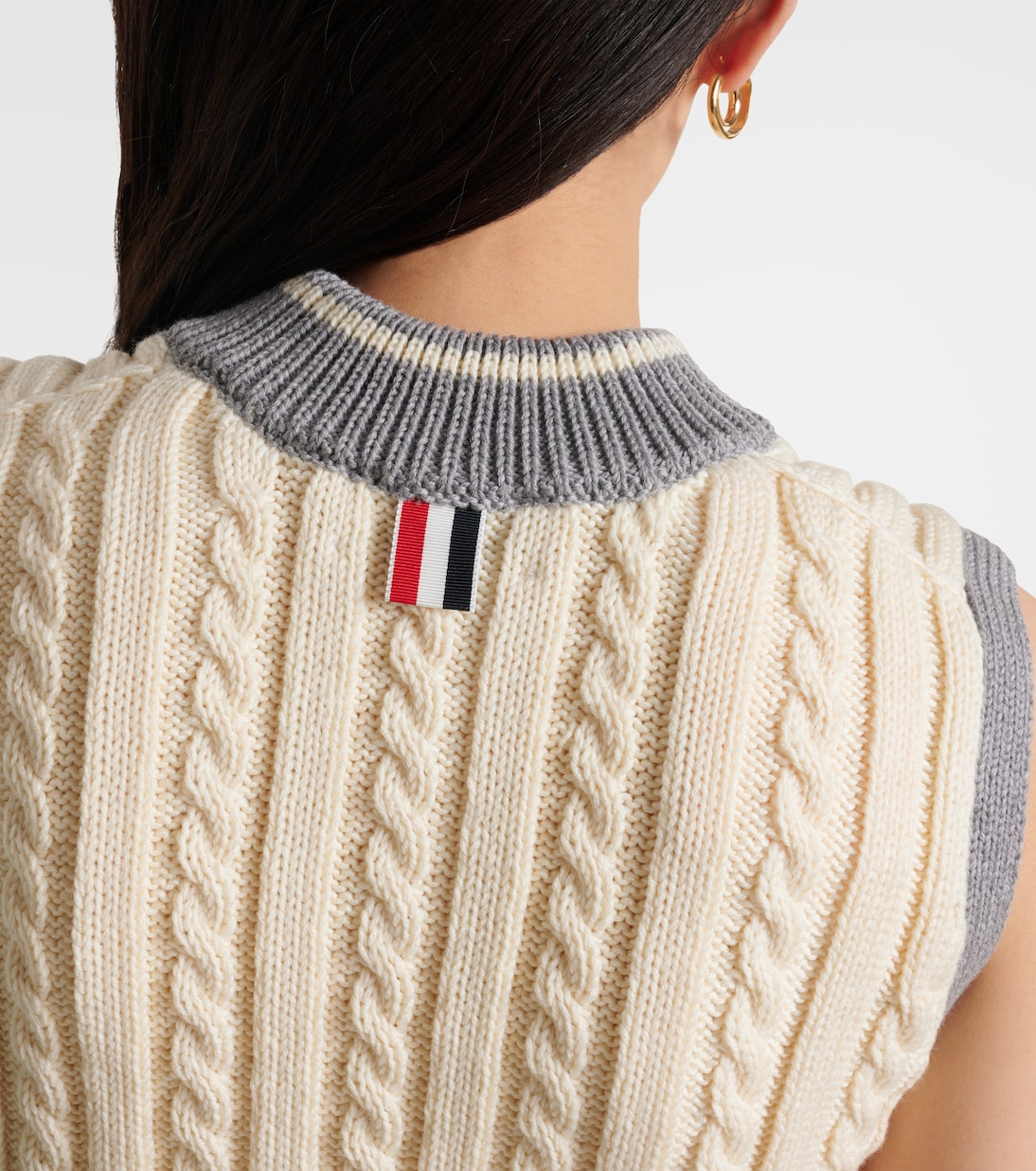 Chaleco trenzado de lana | Thom Browne