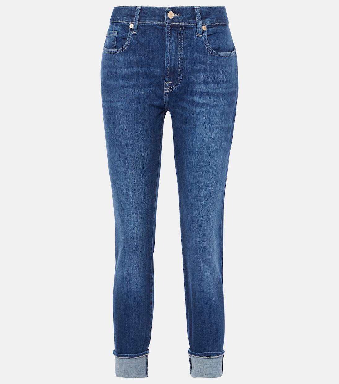 Mid-Rise Cropped Skinny Jeans | 7 For All Mankind