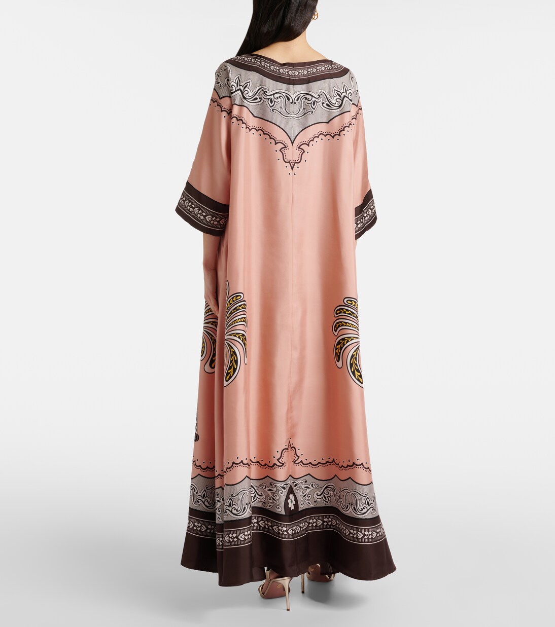 Muumuu printed silk twill maxi dress | La DoubleJ