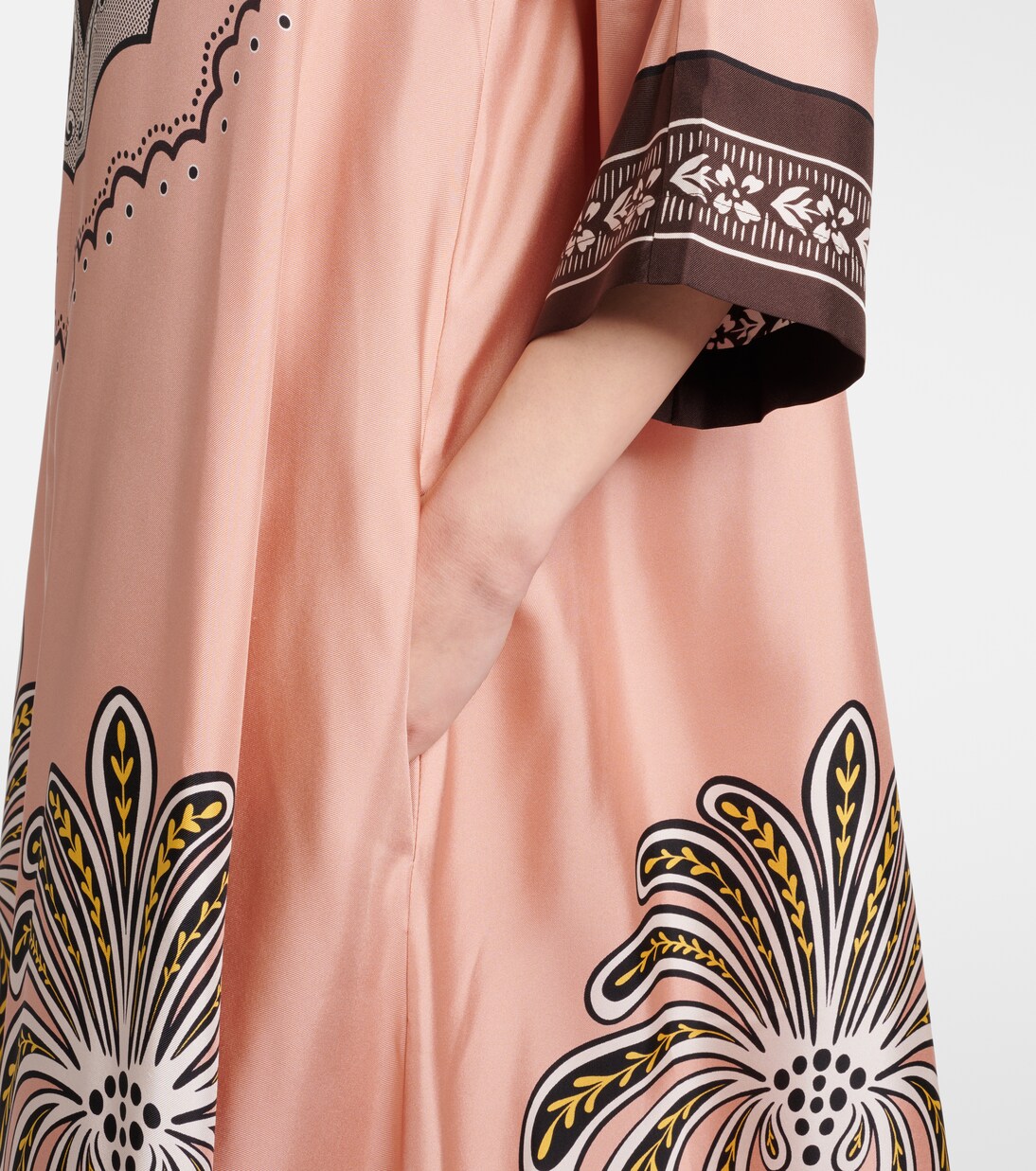 Muumuu printed silk twill maxi dress | La DoubleJ