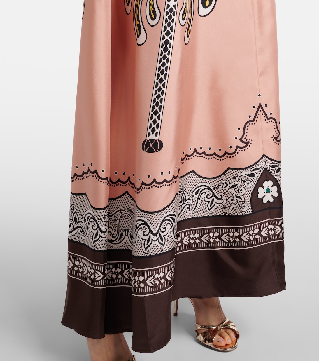 Muumuu printed silk twill maxi dress | La DoubleJ