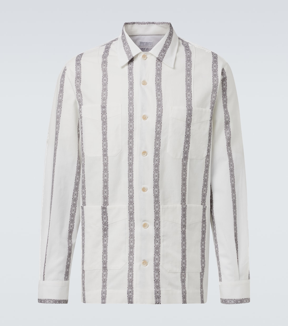 Camisa de algodón a rayas | Brunello Cucinelli