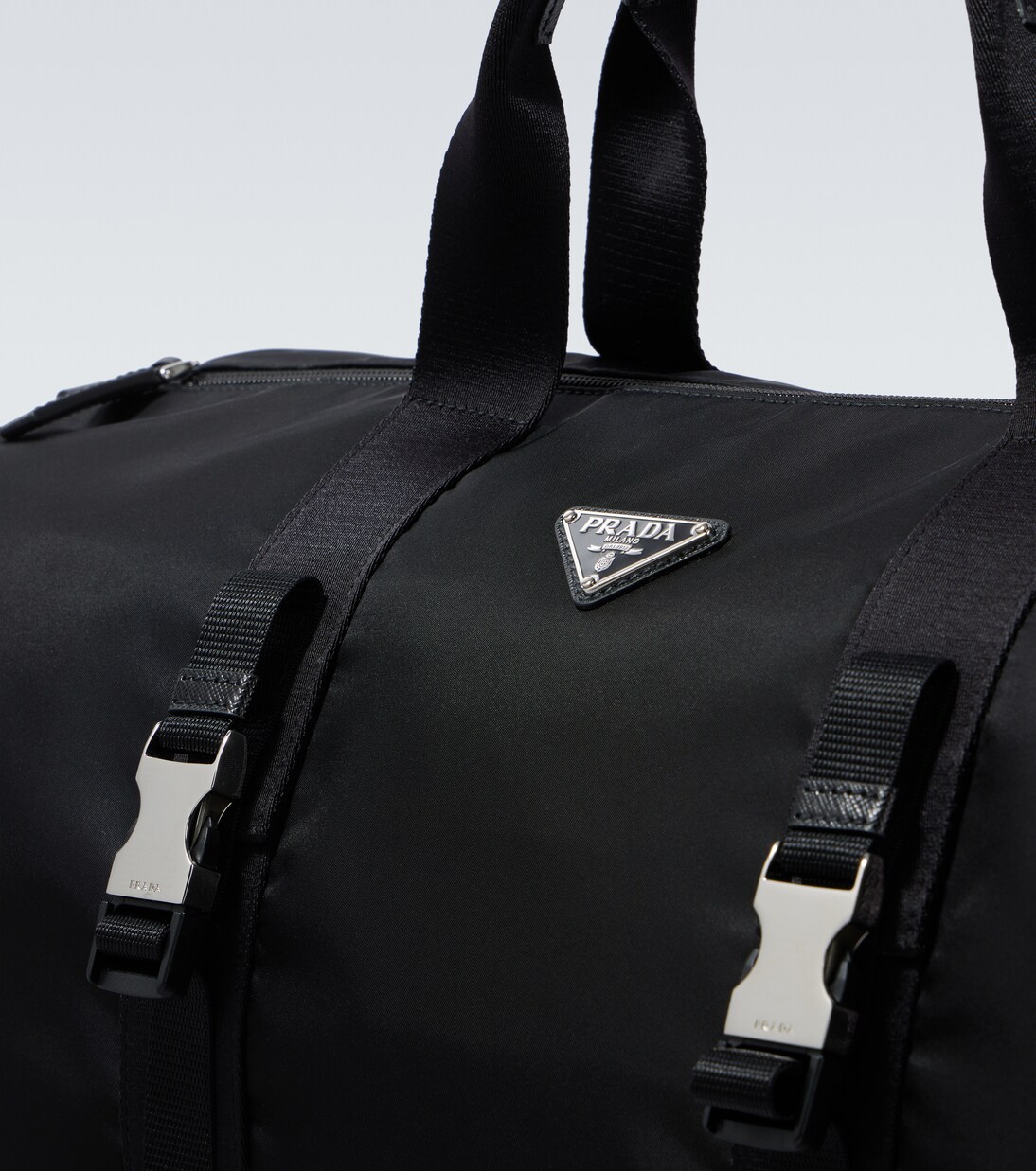Re-Nylon leather-trimmed duffel bag | Prada