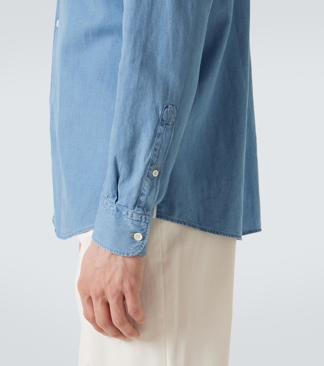 Camisa en denim de algodón y lino | Zegna