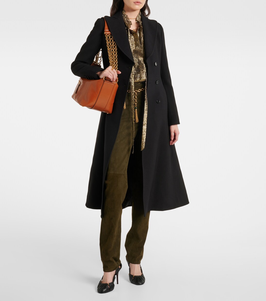 Suede slim pants | Chloé