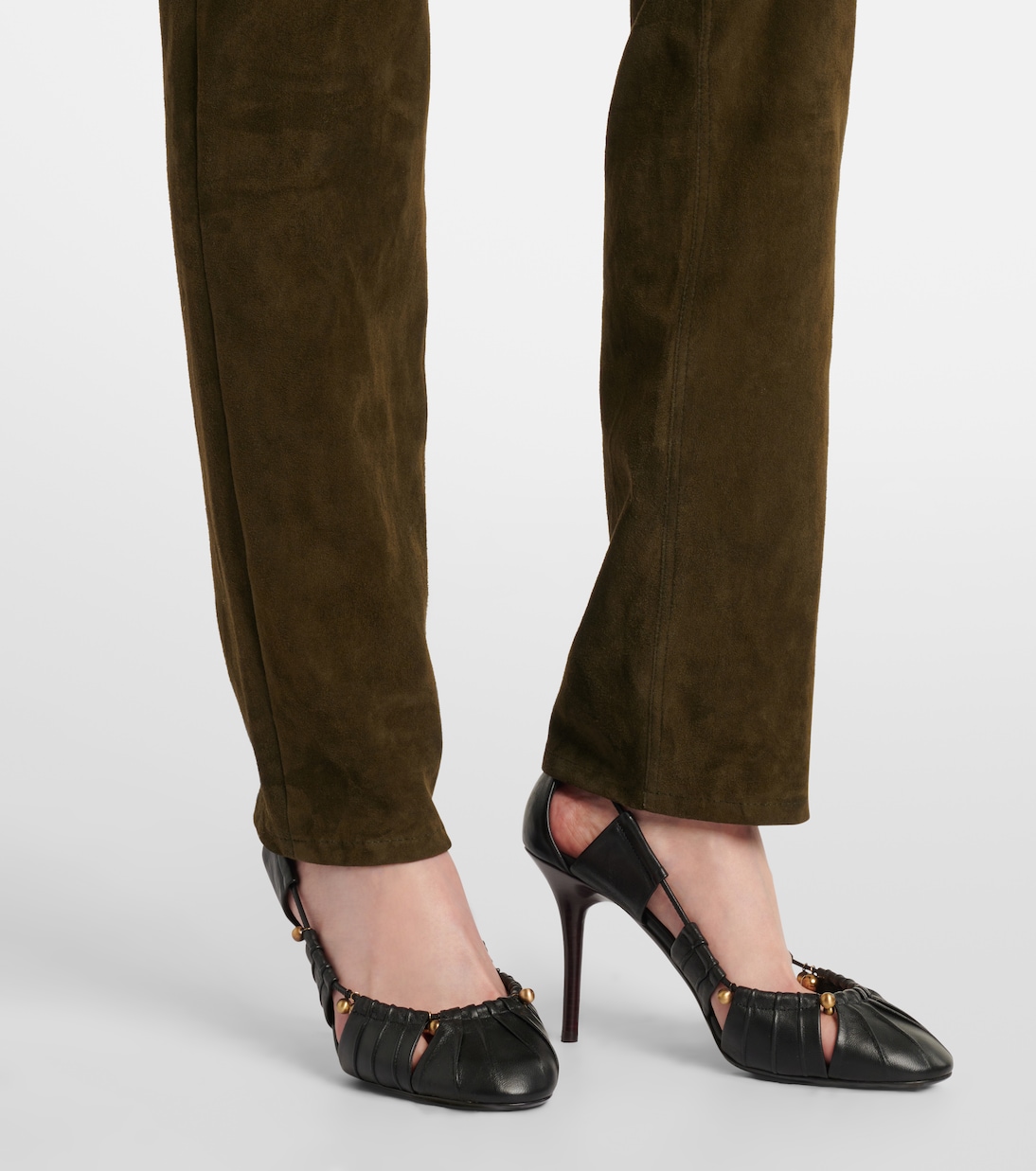 Suede slim pants | Chloé