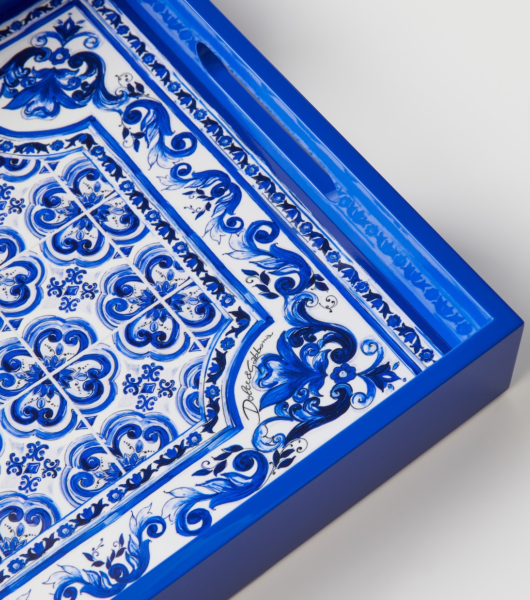 Blu Mediterraneo wooden tray | Dolce&Gabbana Casa