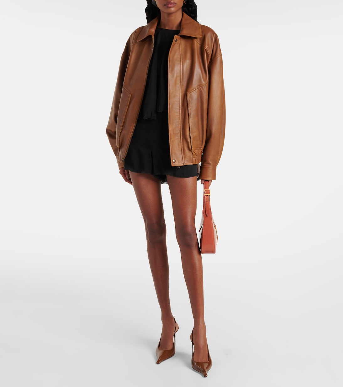 Slingback-Wedges Miller 80 aus Leder | Saint Laurent