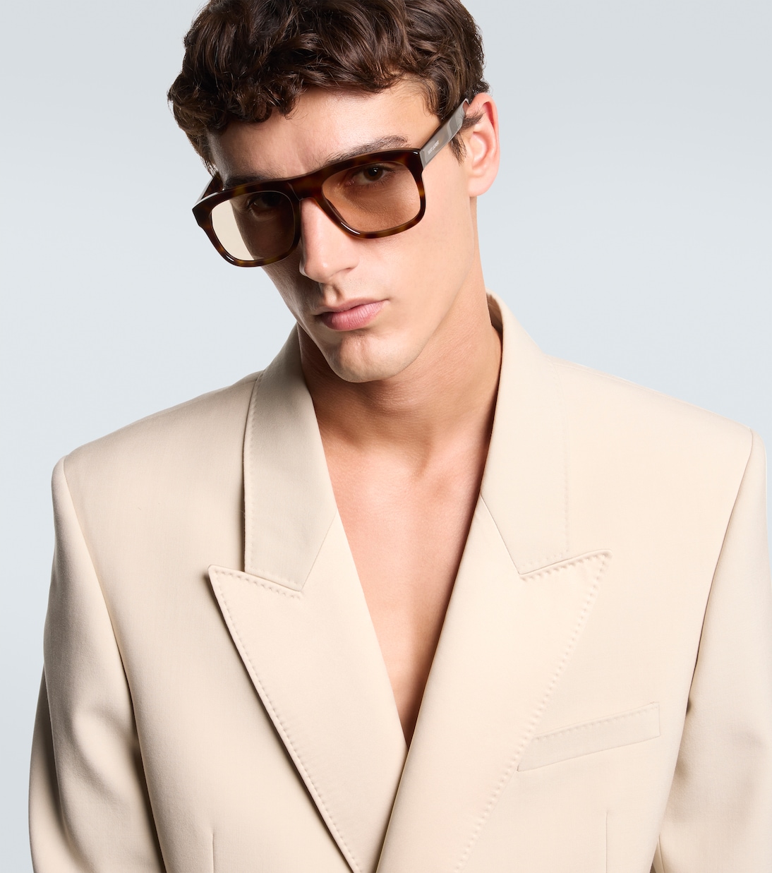 SL 558 square glasses | Saint Laurent