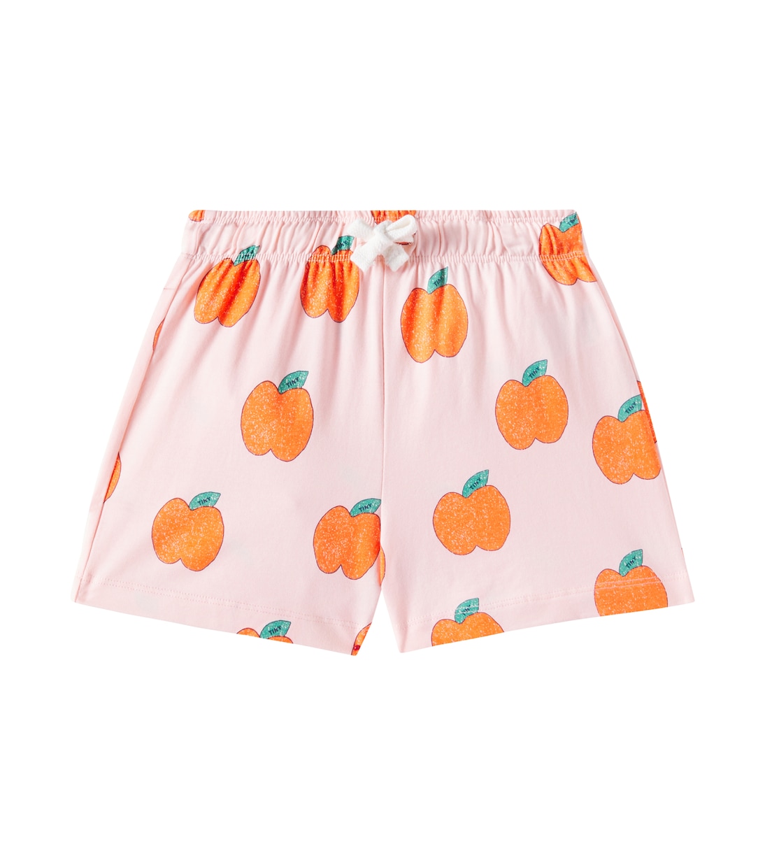 Apples printed cotton jersey shorts | Tinycottons
