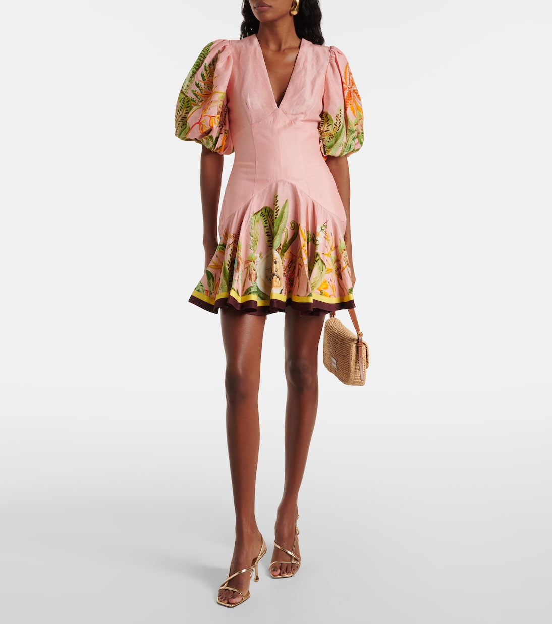 Minikleid Papaya aus einem Leinengemisch | Alémais