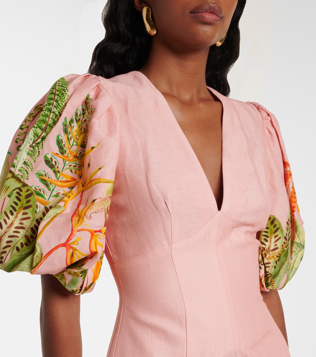 Minikleid Papaya aus einem Leinengemisch | Alémais