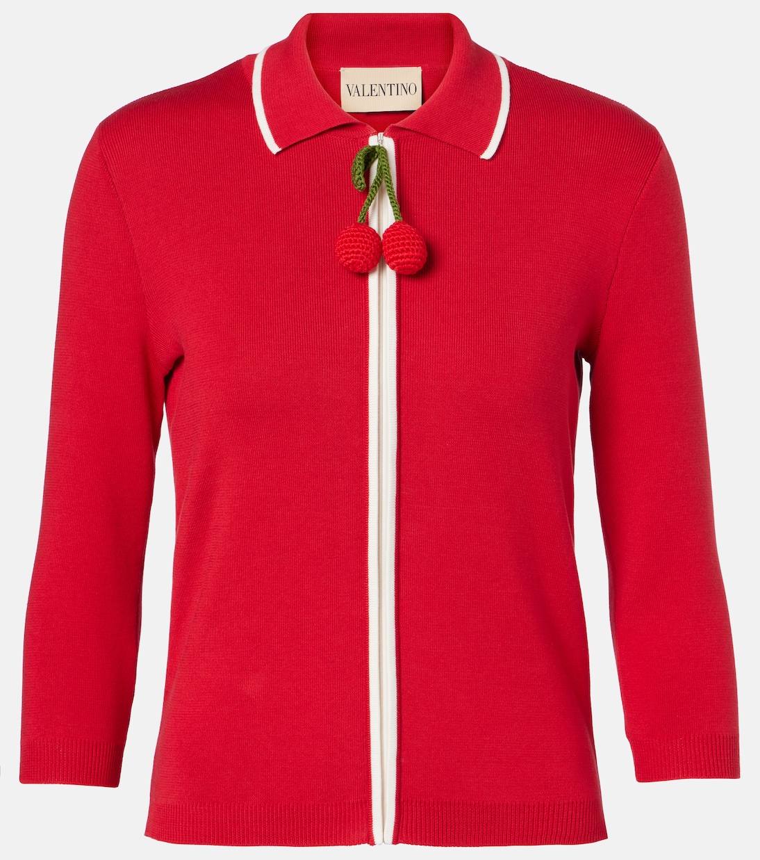 Ribbed-knit cotton cardigan  | Valentino