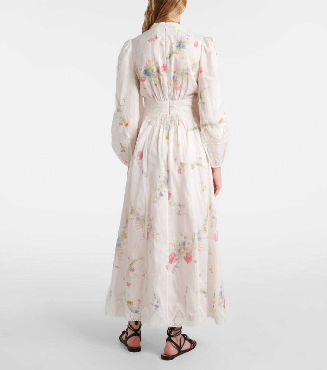Vestido largo Lucky de lino floral | Zimmermann