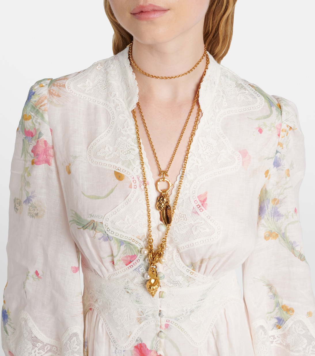 Vestido largo Lucky de lino floral | Zimmermann