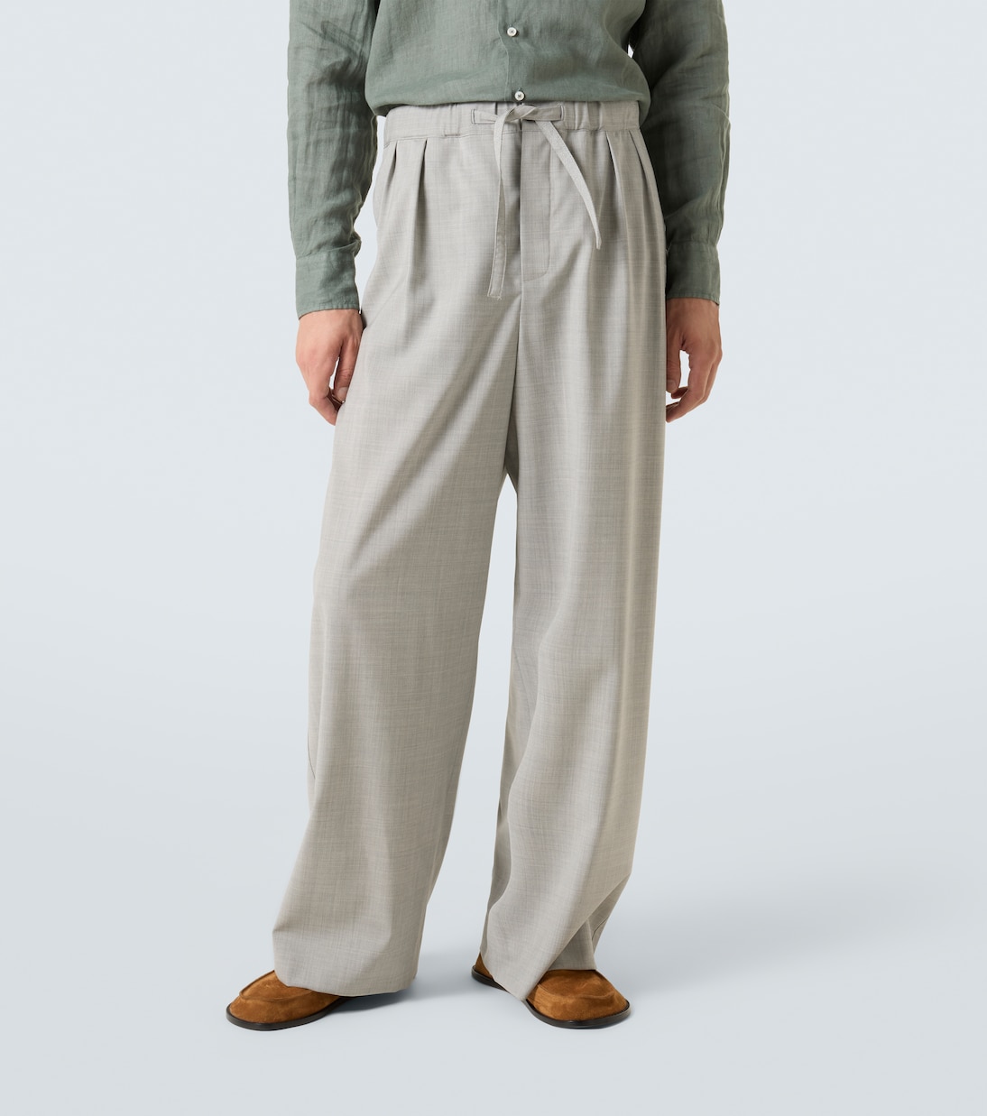 Pantalon ample en laine  | Loewe