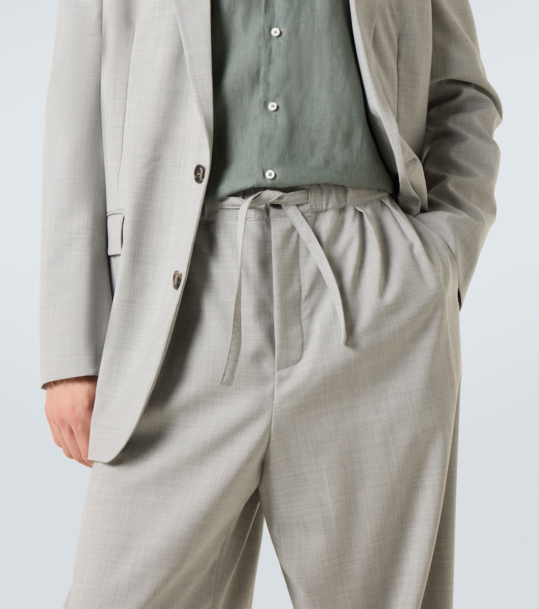 Pantalon ample en laine  | Loewe