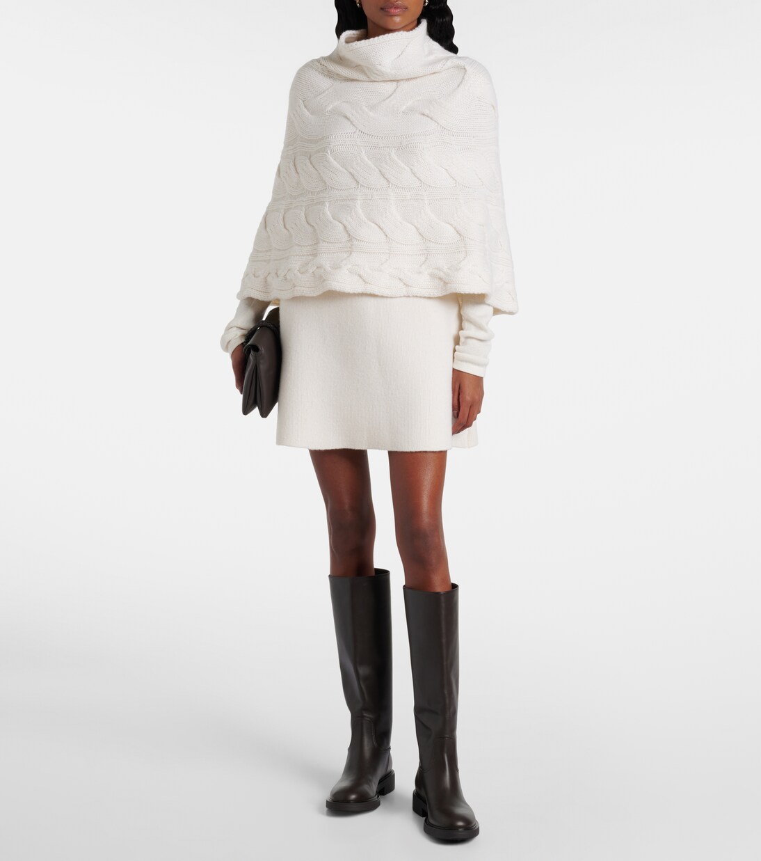 Evanna cable-knit cashmere cape | Lisa Yang