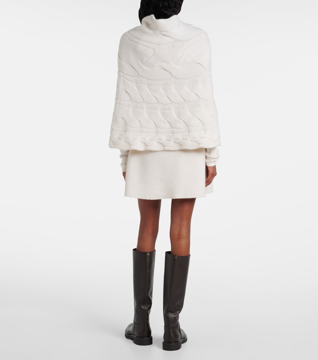Evanna cable-knit cashmere cape | Lisa Yang