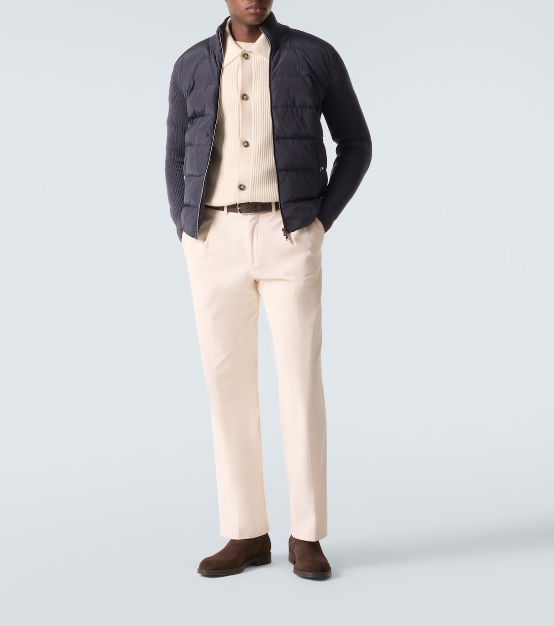Down-paneled wool jacket | Herno
