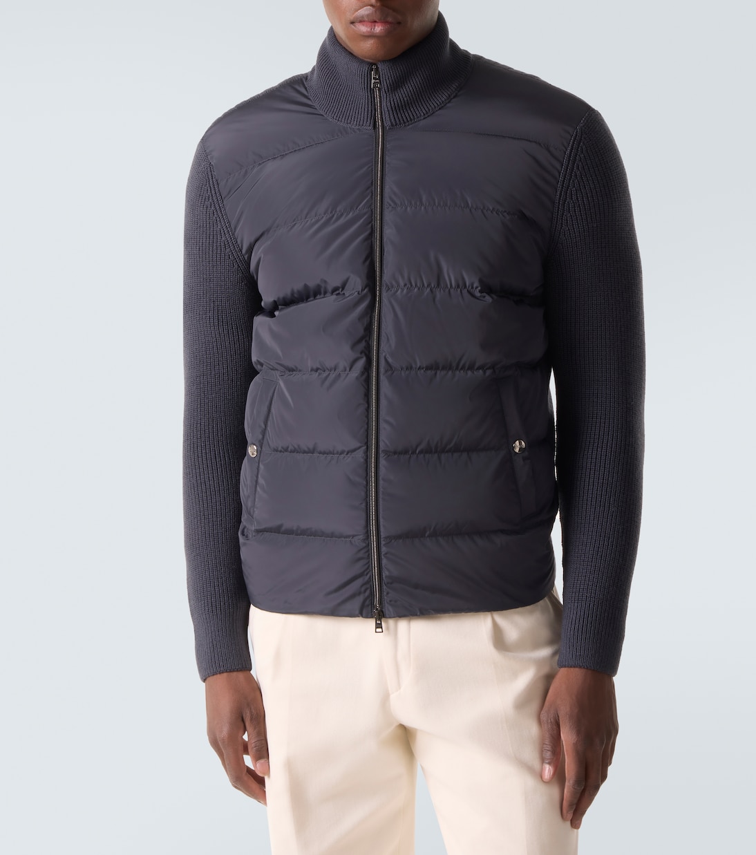 Down-paneled wool jacket | Herno