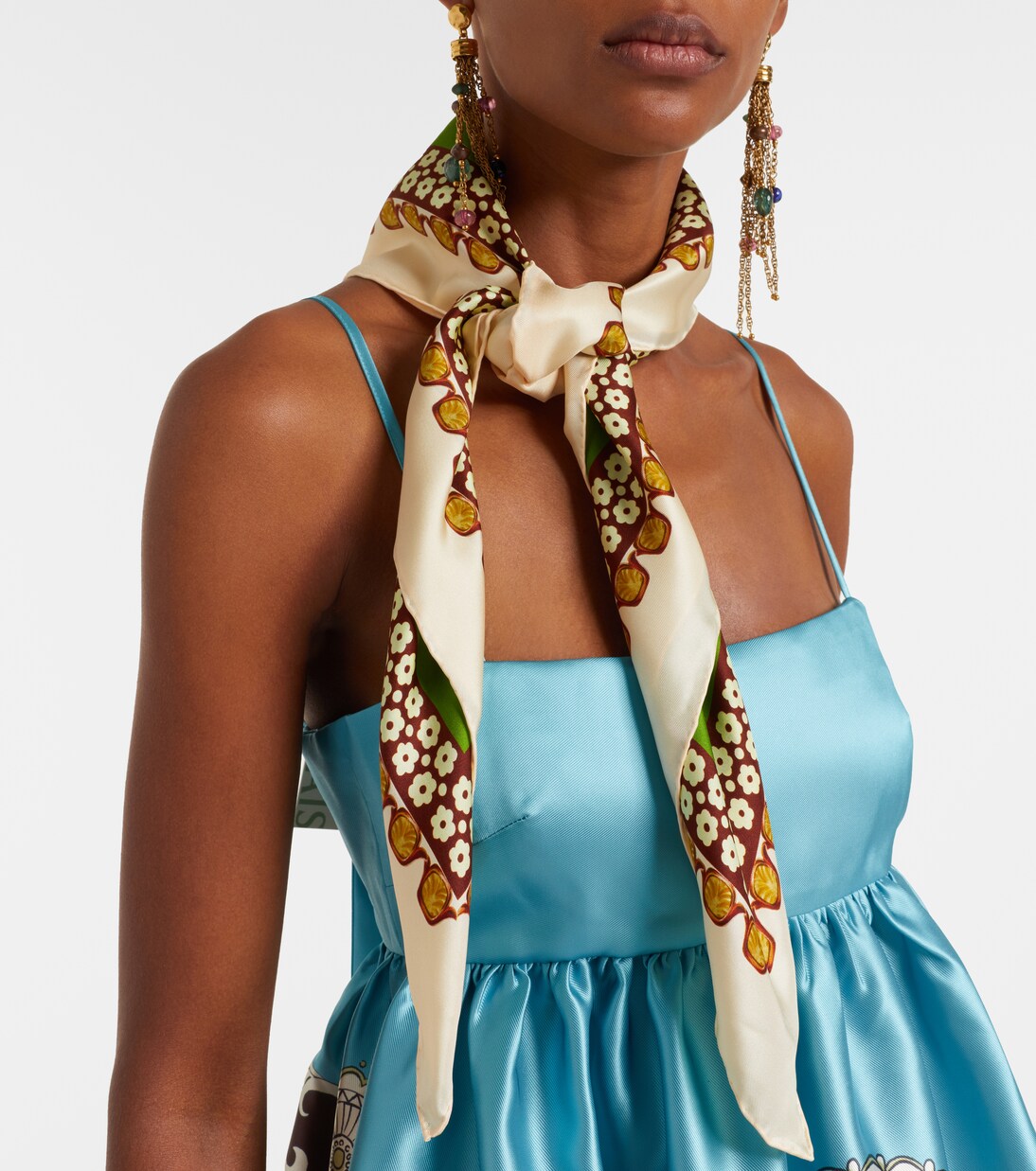 Rocco printed silk scarf | Alémais