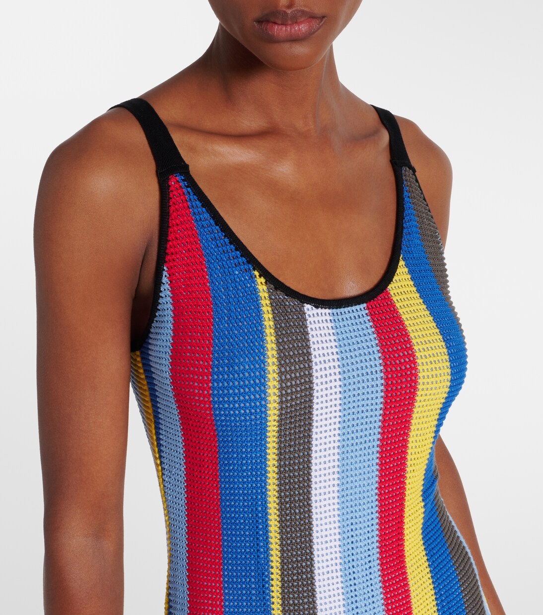 Robe midi Jessica rayée en crochet | Staud