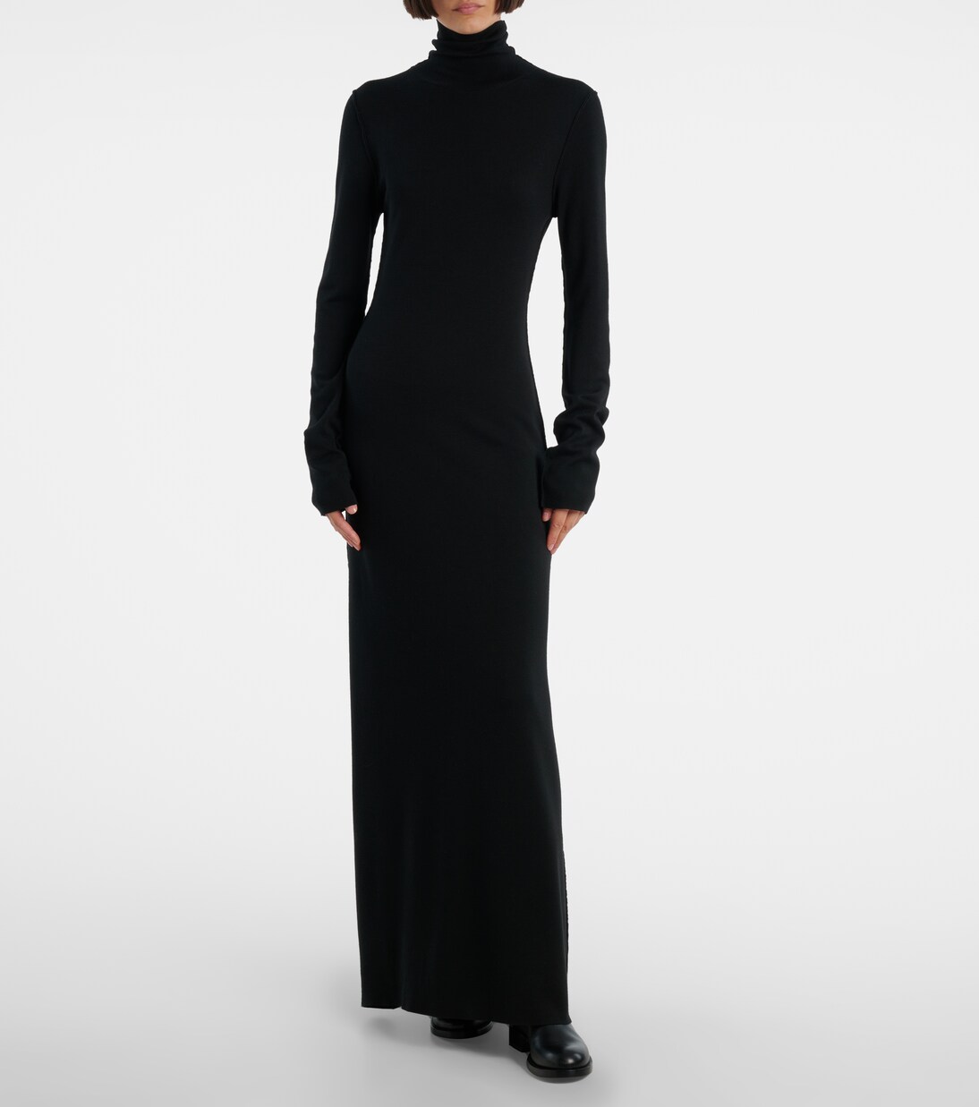 Vestido largo Leoline de lana virgen | The Row